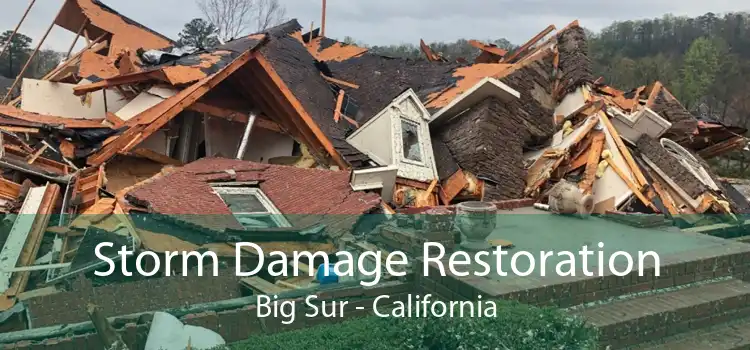 Storm Damage Restoration Big Sur - California