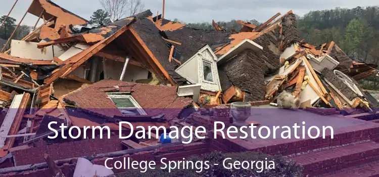 Storm Damage Restoration College Springs - Georgia