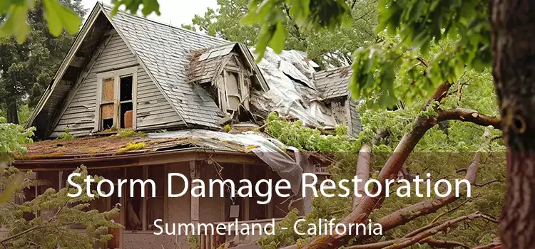 Storm Damage Restoration Summerland - California