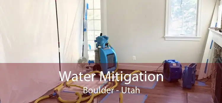 Water Mitigation Boulder - Utah