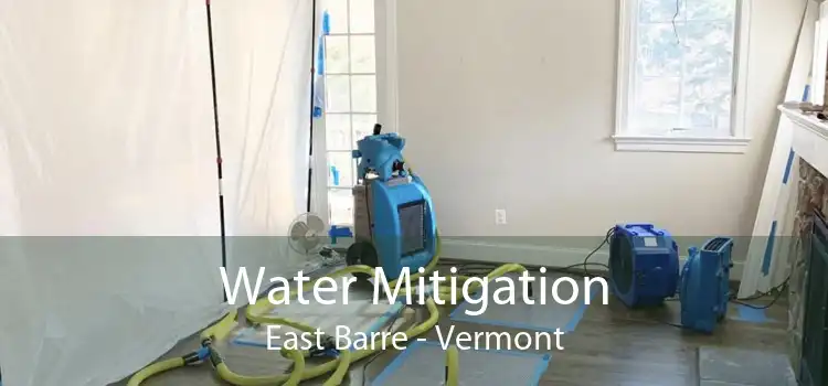 Water Mitigation East Barre - Vermont