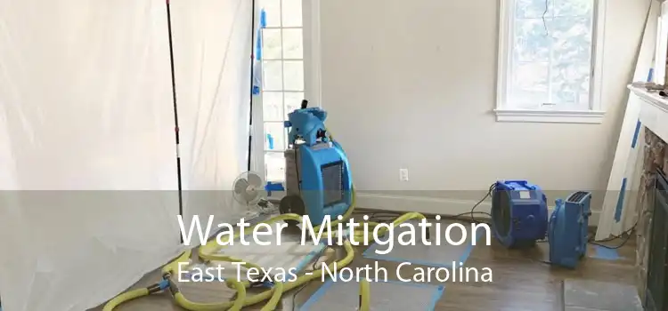 Water Mitigation East Texas - North Carolina